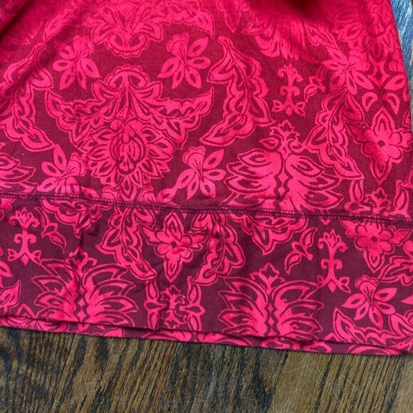 ATHLETA NADI /ROUCHED TIE COWL NECK/ TUNIC / L/SLEEVE /OMBRE FLORAL TOP SIZE XXS - Picture 6 of 8